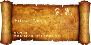 Heincz Márta névjegykártya