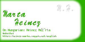 marta heincz business card